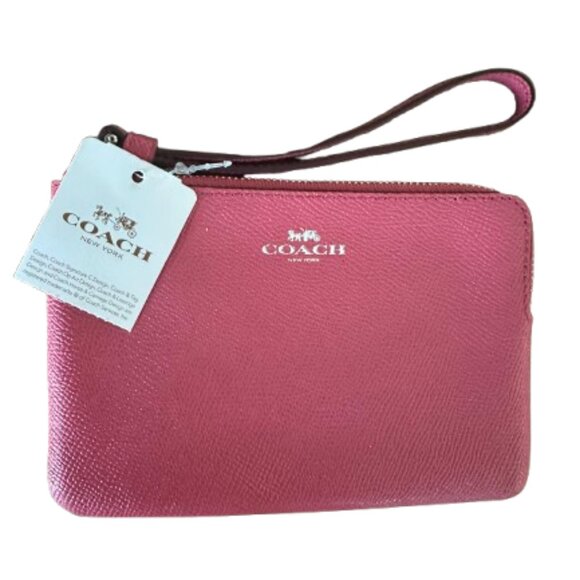 ✨ Coach Pink Wristlet Small Wallet - Picture 1 of 4